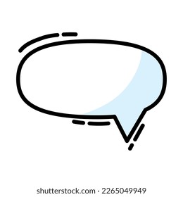 Isolated empty comic speech bubble Vector