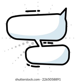Isolated empty comic speech bubble Vector