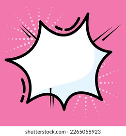 Isolated empty comic speech bubble Vector