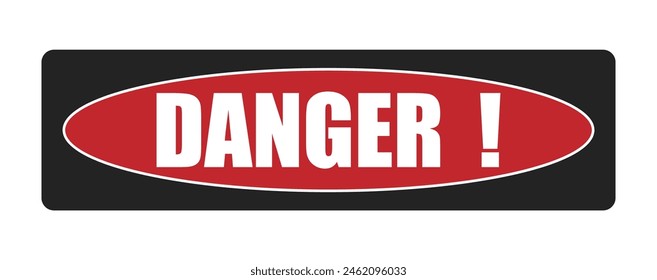 Isolated empty, copy space danger label, sticker security dan safety sign