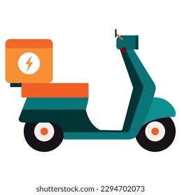 Isolated empty delivery motorcycle image Vector