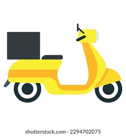 Isolated empty delivery motorcycle image Vector