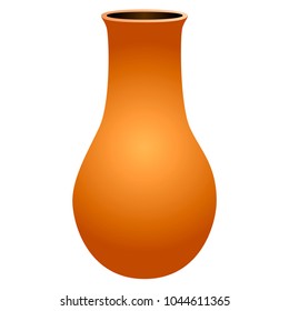 Isolated empty flower pot