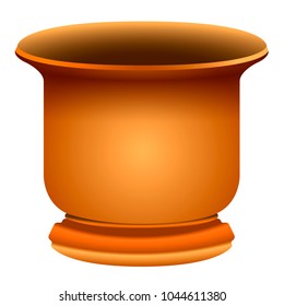 Isolated empty flower pot