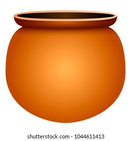 Isolated empty flower pot