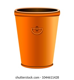 Isolated empty flower pot
