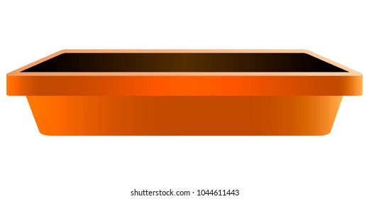 Isolated empty flower pot