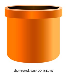 Isolated empty flower pot