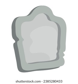 Isolated empty gravestone icon cartoon style Vector