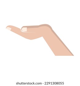 Isolated empty hand doing a holding gesture Vector