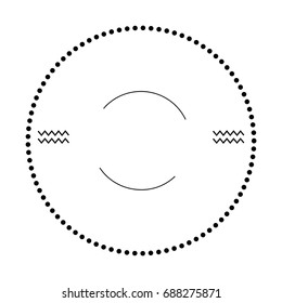 Isolated empty label on a white background, vector illustration