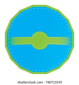 Isolated empty label on a white background, vector illustration