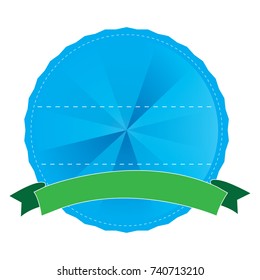 Isolated empty label on a white background, vector illustration