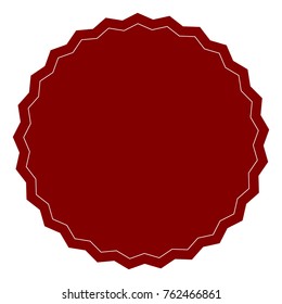 Isolated empty label on a white background, vector illustration