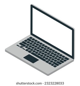 Isolierte leere Notebook-Geräte-Symbol Vektorgrafik
