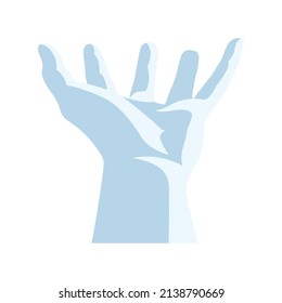 Isolated empty open hand gesture Vector