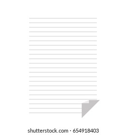 Isolated empty paper on a white background, Vector illustration