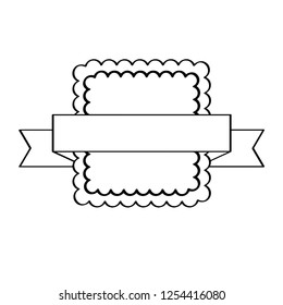 Isolated empty retro premium label icon. Vector illustration design
