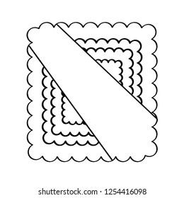 Isolated empty retro premium label icon. Vector illustration design