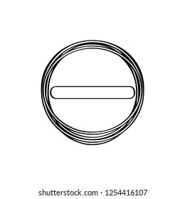 Isolated empty retro premium label icon. Vector illustration design