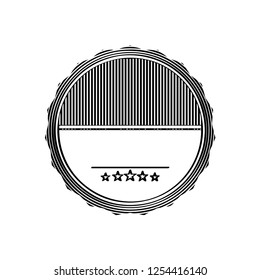 Isolated empty retro premium label icon. Vector illustration design