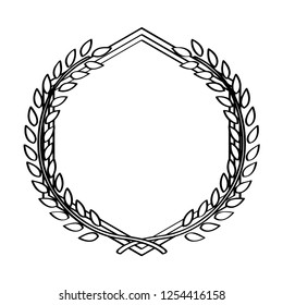 Isolated empty retro premium label icon. Vector illustration design
