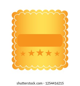Isolated empty retro premium label. Vector illustration design