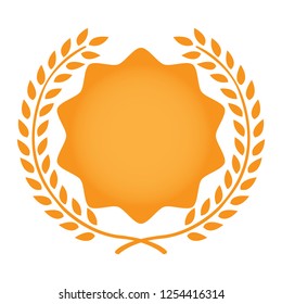 Isolated empty retro premium label. Vector illustration design
