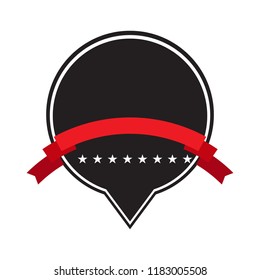 Isolated empty sale label