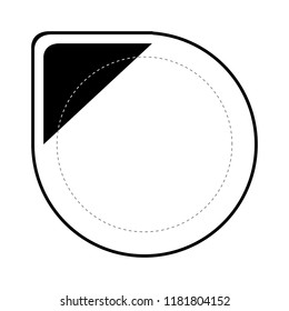 Isolated empty sale label. Vector illustration design