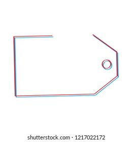 Isolated empty sales label outline. Vector illustration design