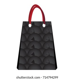 Isolated empty shopping bag on a white background, Vector illustration