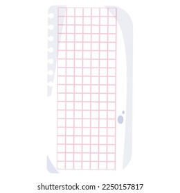 Isolated empty single paper school supply icon Vector