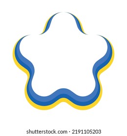 Isolated empty star shape with colored border Vector