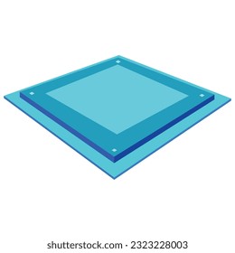 Isolated empty technology hologram pedestal Vector