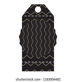 Isolated empty texture sale label
