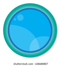 Isolated empty web button on a white background, Vector illustration