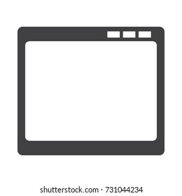 Isolated empty window screen on a white background, Techology vector illustration