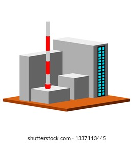Isolated energy plant image. Vector illustration design