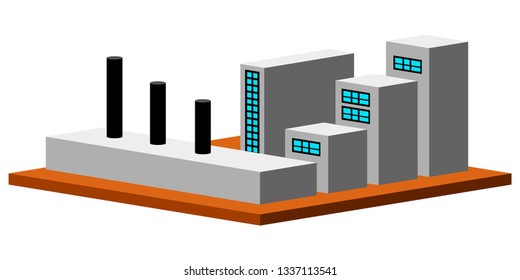 Isolated energy plant image. Vector illustration design