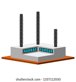 Isolated energy plant image. Vector illustration design