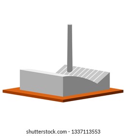 Isolated energy plant image. Vector illustration design