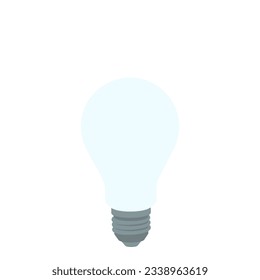 Isolated energy saving lit bulb, ideas and solution concept