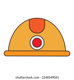 Isolated engineer helmet icon Flat design Vector