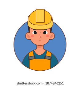 Isolated engineer man professions jobs icon logo - Vector