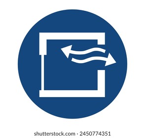 Isolated Ensure continuous ventilation symbol
