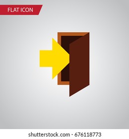 Isolated Entrance Flat Icon. Entry Vector Element Can Be Used For Entry, Entrance, Door Design Concept.