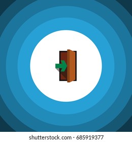 Isolated Entry Flat Icon. Entrance Vector Element Can Be Used For Entry, Entrance, Door Design Concept.