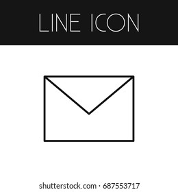 Isolated Envelope Outline. Letter Vector Element Can Be Used For Letter, Envelope, Mail Design Concept.