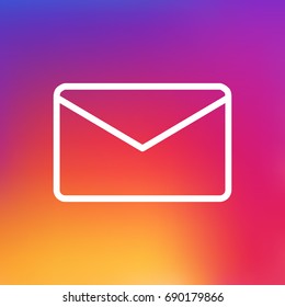 Isolated Envelope Outline Symbol On Clean Background. Vector Mail Element In Trendy Style.